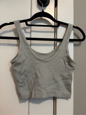 Urban Outfitters “Out From Under” Light Gray Ribbed Crop Tank